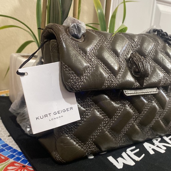 kurt Geiger London Mini Kensington Drench Quilted Leather Convertible Crossbody - Picture 6 of 13